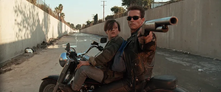 Terminator 2: Judgment Day (1991): Blue steel and fire